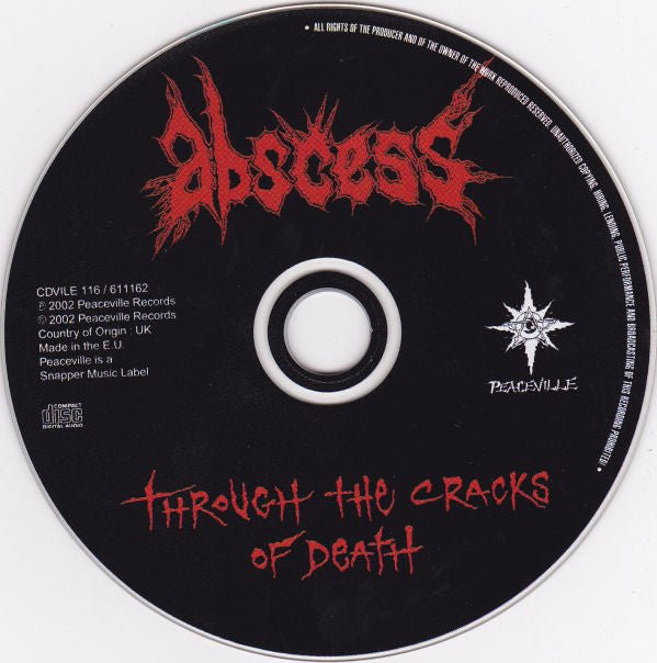 USED: Abscess - Through The Cracks Of Death (CD, Album) - Used - Used