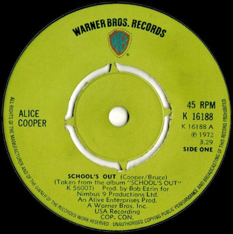 USED: Alice Cooper - School's Out (7", Single, 4-P) - Used - Used