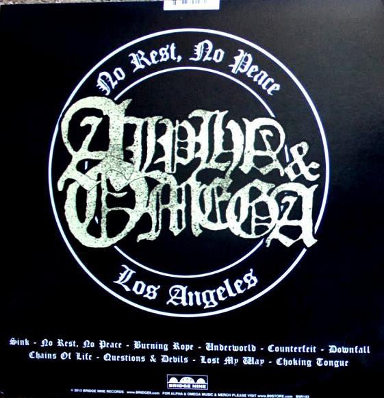 USED: Alpha & Omega (2) - No Rest, No Peace (LP, Album, Ltd, RP, Lim) - Bridge Nine Records