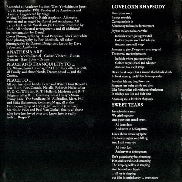 USED: Anathema - Serenades / The Crestfallen EP (2xCD, Album, EP, Comp) - Used - Used