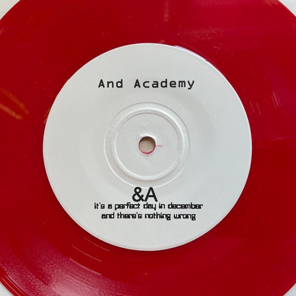 USED: And Academy - Imported America (7", Red) - Used - Used