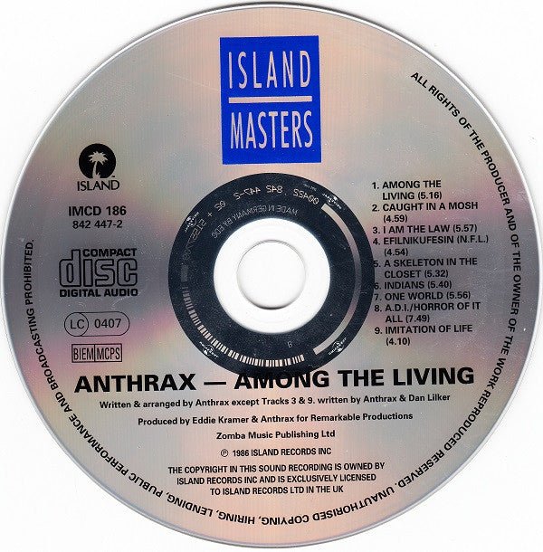 USED: Anthrax - Among The Living (CD, Album, RE, RP) - Used - Used