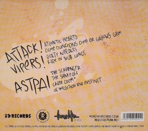 USED: Attack! Vipers! & Astpai - Attack! Vipers! & Astpai (CD, EP) - Used - Used