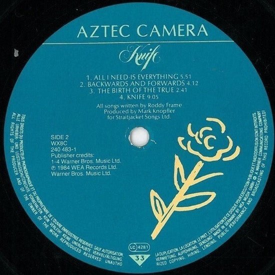 USED: Aztec Camera - Knife (LP, Album, Tex) - Used - Used