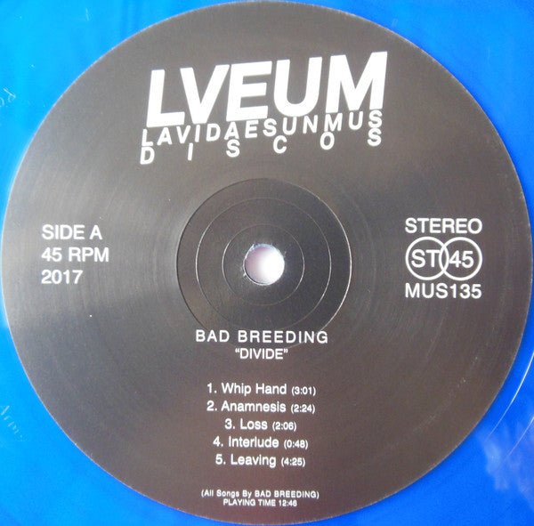USED: Bad Breeding - Divide (LP, Album, Blu) - Used - Used