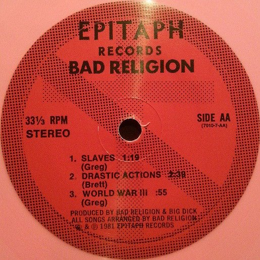 USED: Bad Religion - Bad Religion (7", EP, RE, Pin) - Epitaph