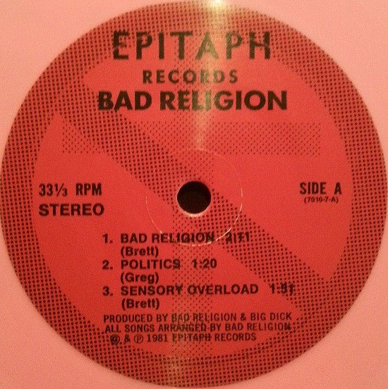 USED: Bad Religion - Bad Religion (7", EP, RE, Pin) - Epitaph