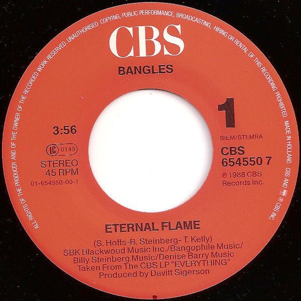 USED: Bangles - Eternal Flame (7", Single) - Used - Used