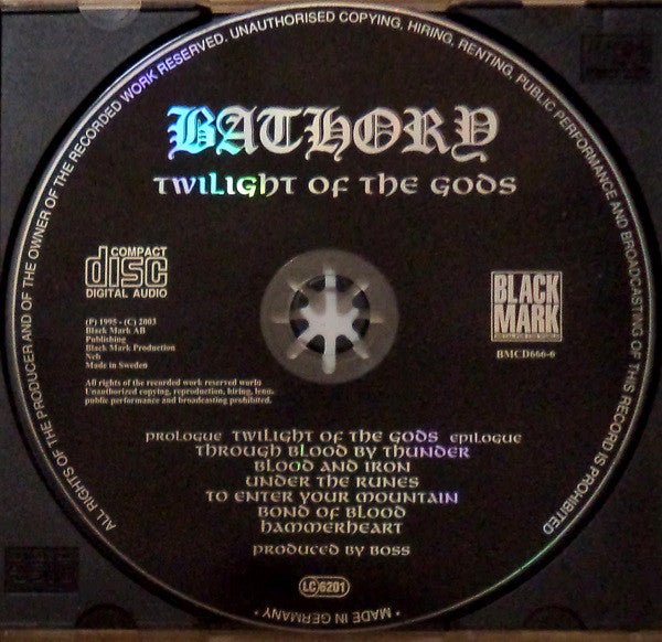 USED: Bathory - Twilight Of The Gods (CD, Album, RE, RM, RP) - Used - Used