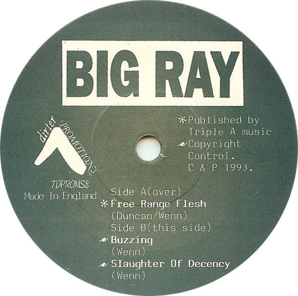 USED: Big Ray - Free-Range Flesh (7", EP, Red) - Used - Used