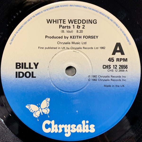 USED: Billy Idol - White Wedding (12") - Chrysalis