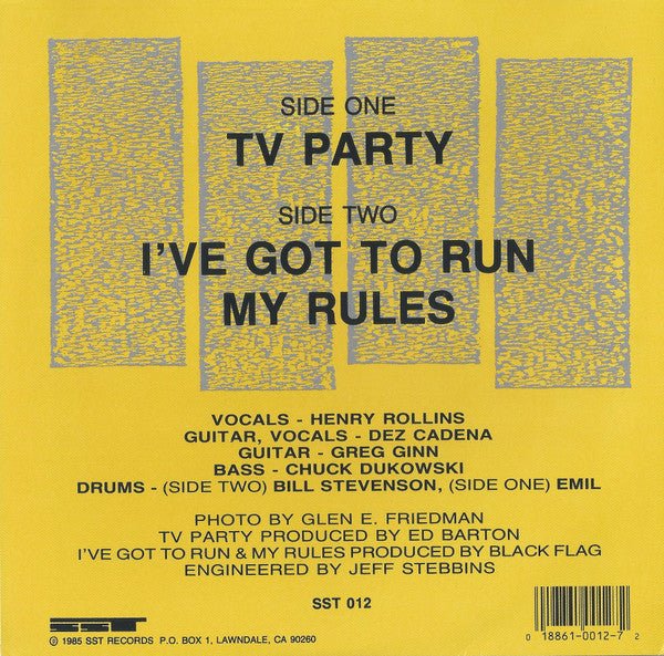 USED: Black Flag - TV Party (7", Single, RE, RP) - Used - Used