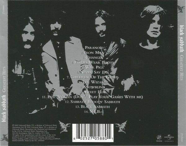 USED: Black Sabbath - Greatest Hits (CD, Comp) - Used - Used