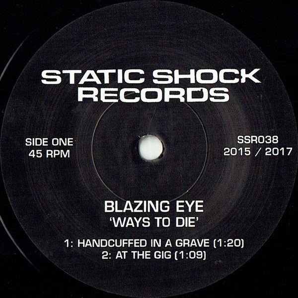 USED: Blazing Eye - Ways To Die (7", EP, RE) - Used - Used