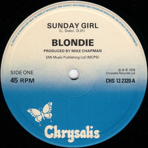 USED: Blondie - Sunday Girl (12", Single) - Chrysalis