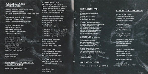USED: Bloody Sign - Vana Vigala Loits (CD, Album) - Used - Used