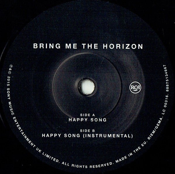 USED: Bring Me The Horizon - Happy Song (7", Single) - Used - Used
