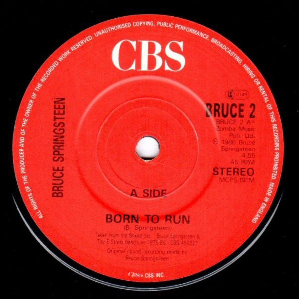 USED: Bruce Springsteen & The E Street Band* - Born To Run (Live) (7", Single) - Used - Used