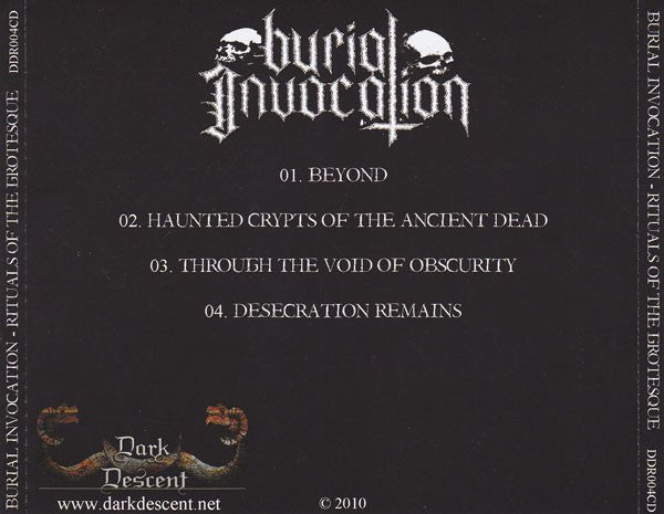 USED: Burial Invocation - Rituals Of The Grotesque (CD, EP) - Used - Used