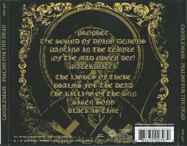 USED: Candlemass - Psalms For The Dead (CD, Album) - Used - Used