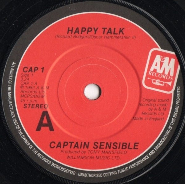 USED: Captain Sensible - Happy Talk (7", Single) - Used - Used