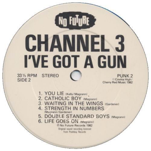 USED: Channel 3 (2) - I've Got A Gun (LP, Comp) - No Future Records