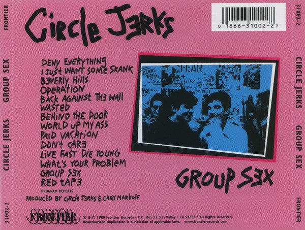 USED: Circle Jerks - Group Sex (CD, Album, RE) - Used - Used