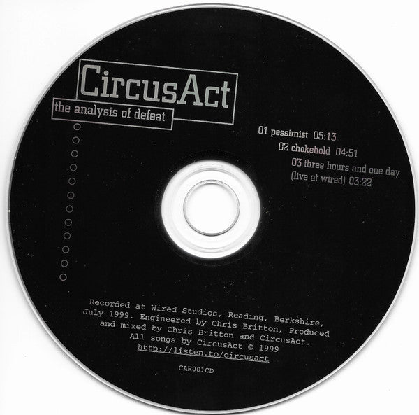 USED: CircusAct* - The Analysis Of Defeat (CD, EP) - Used - Used