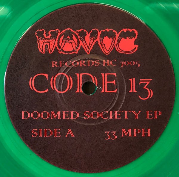 USED: Code 13 - Doomed Society (7", EP, Gre) - Used - Used