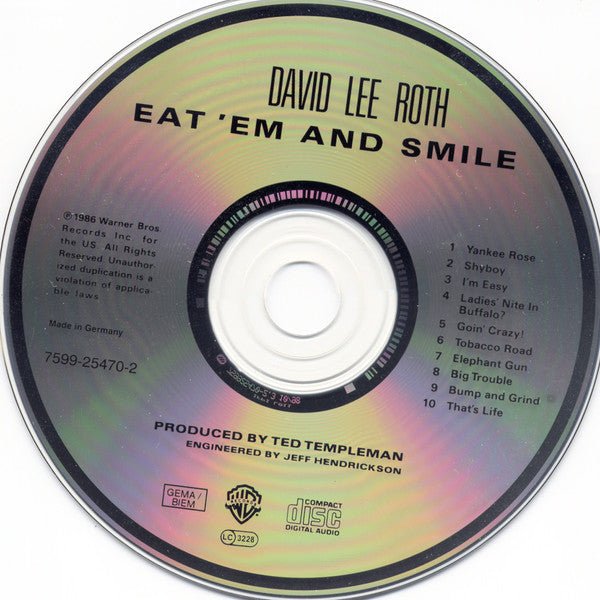 USED: David Lee Roth - Eat 'Em And Smile (CD, Album, RE) - Used - Used