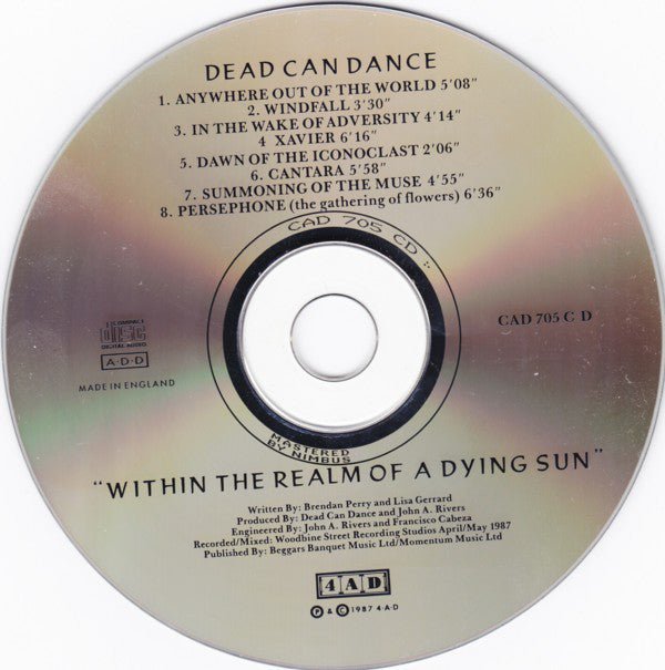 USED: Dead Can Dance - Within The Realm Of A Dying Sun (CD, Album) - Used - Used