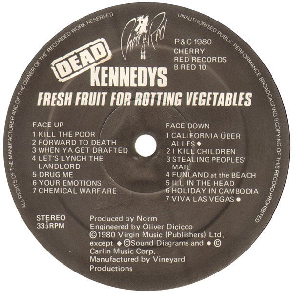 USED: Dead Kennedys - Fresh Fruit For Rotting Vegetables (LP, Album) - Used - Used