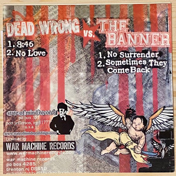 USED: Dead Wrong (2) Vs. The Banner - Dead Wrong Vs. The Banner (7") - State of Mind Recordings, War Machine Records