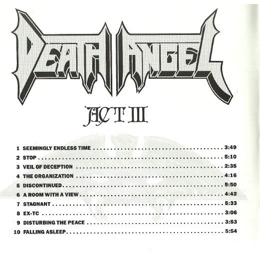 欧LP Death Angel Act III MOVLP2100 Geffen Records, Musi 未開封 /00260 Buy Death Angel : Act III (CD, Album, RE, Uni) Used – Specialist