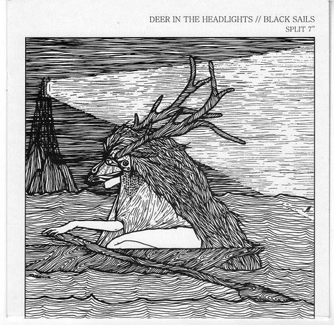 USED: Deer In The Headlights / Black Sails - Split 7" (7") - Good Samaritan Records