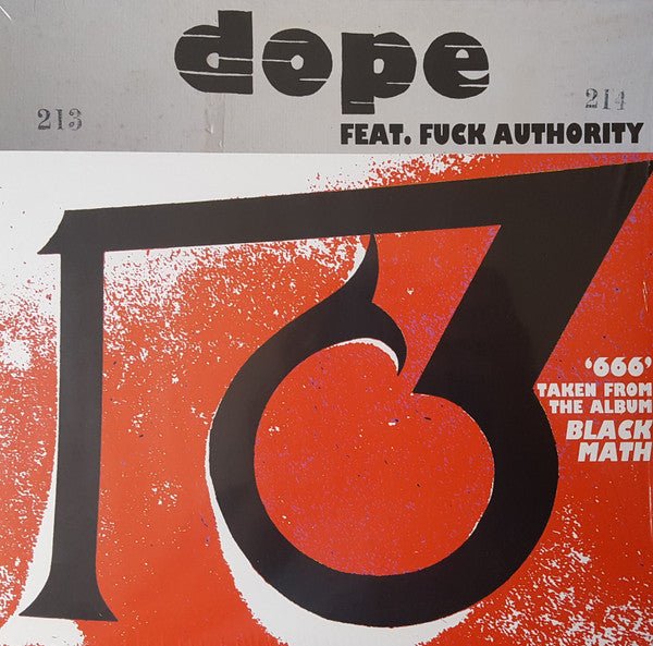 USED: Dope (13) Feat. Fuck Authority, Julian Cope - 666 (10", Single, Ltd, Cle) - Used - Used