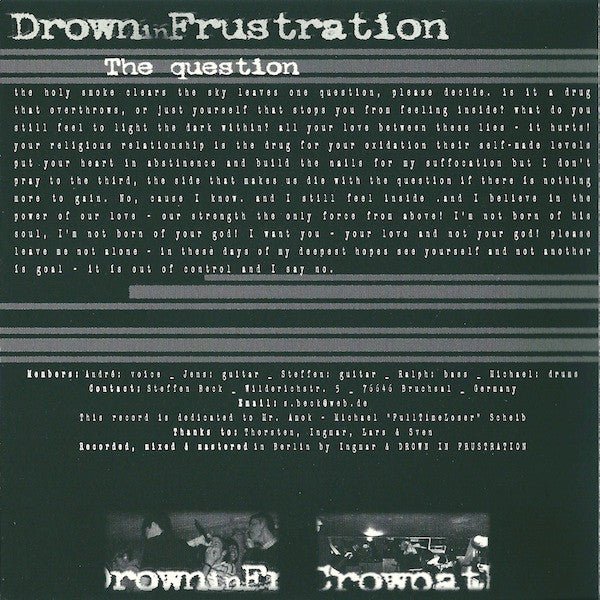 USED: Drown In Frustration / Crowpath - Drown In Frustration / Crowpath (7") - Used - Used