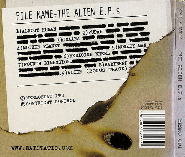 USED: Eat Static - The Alien E.P.s (CD, Comp) - Used - Used