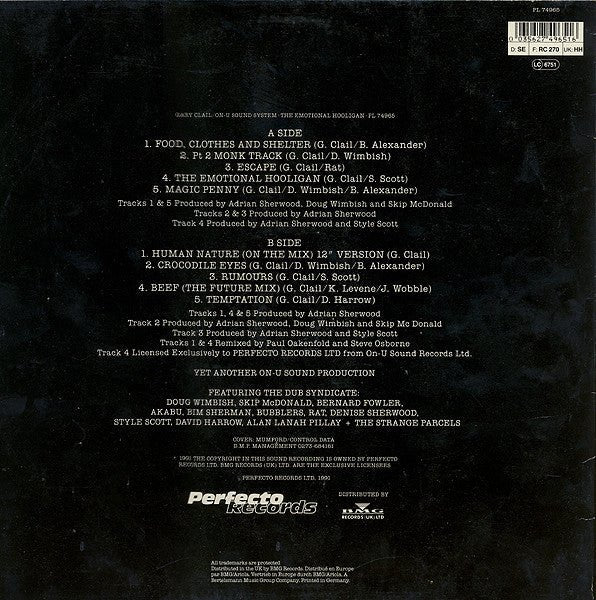 USED: Gary Clail/On-U Sound System* - The Emotional Hooligan (LP, Album) - Used - Used