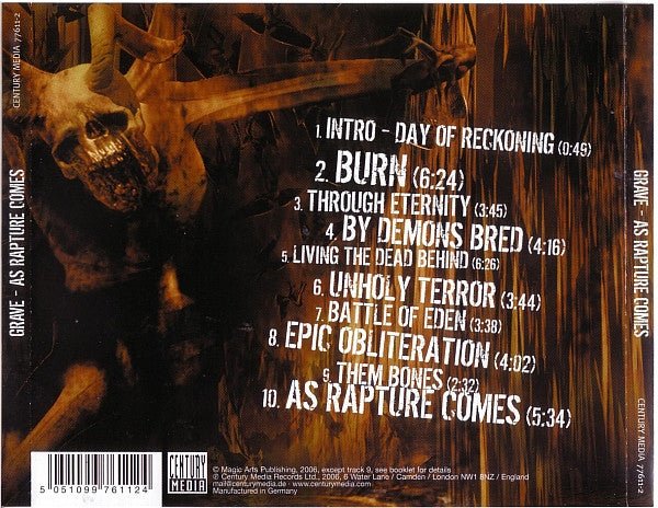 USED: Grave - As Rapture Comes (CD, Album) - Used - Used