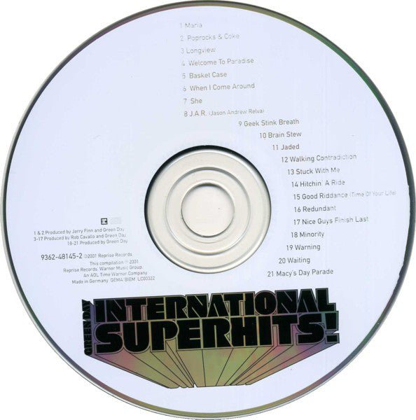GREEN DAY INTERNATIONAL SUPERHITS! サイン入り Green Day - International Superhits! - YouTube