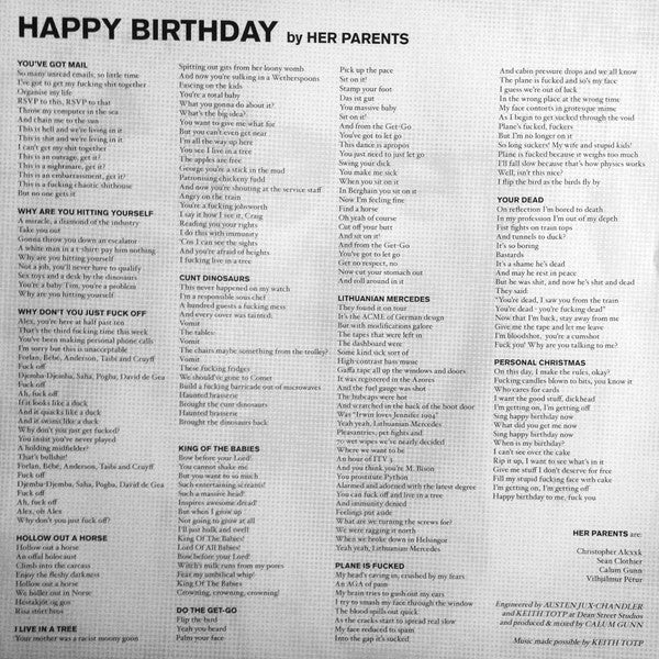 USED: Her Parents - Happy Birthday/Physical Release (LP, Comp) - Used - Used