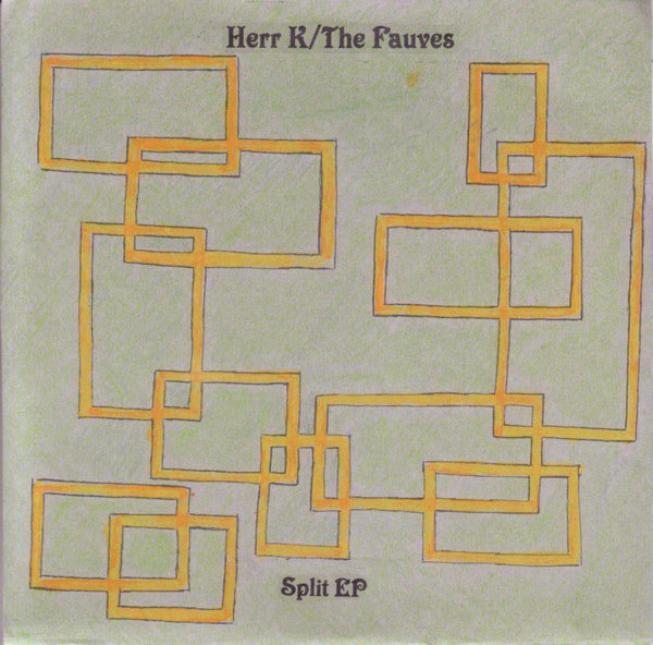 USED: Herr K / The Fauves (2) - Split EP (7", EP, Blu) - Transgalactic Ladder, Coastal Access