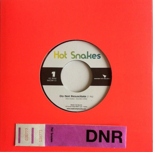 USED: Hot Snakes - Do Not Resuscitate (7", Mix) - Modern City Records