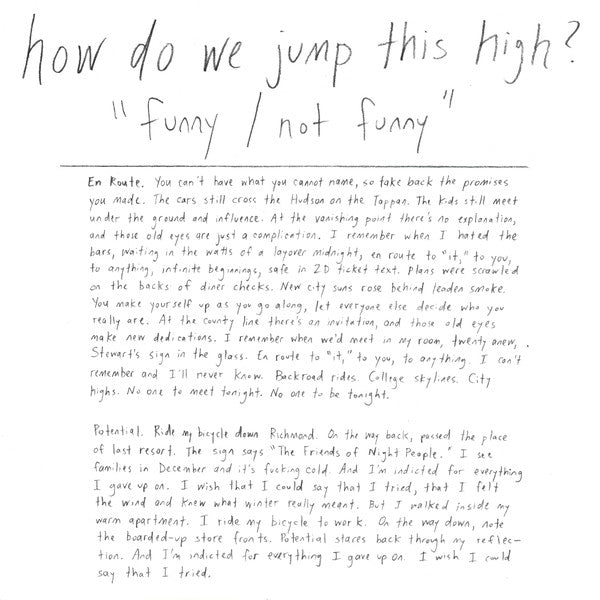 USED: How Do We Jump This High? - Funny / Not Funny (7") - Used - Used