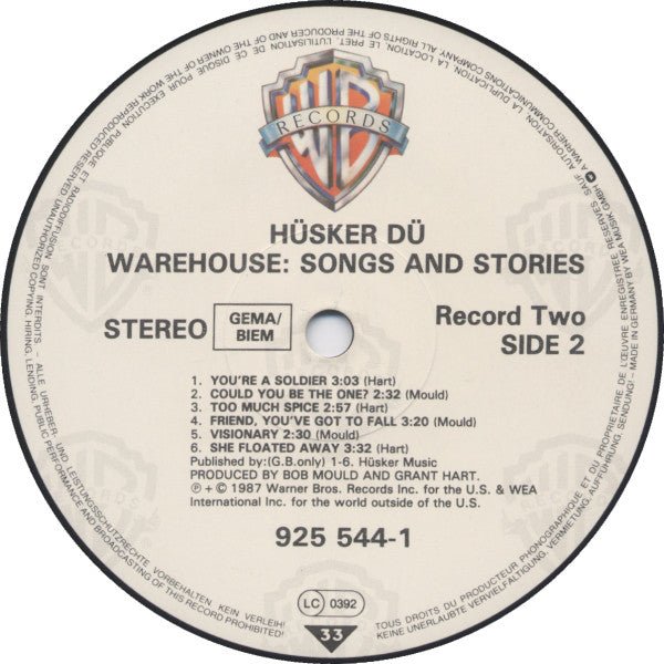 USED: Hüsker Dü - Warehouse: Songs And Stories (2xLP, Album) - Used - Used