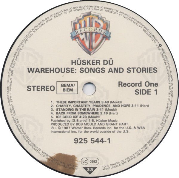 USED: Hüsker Dü - Warehouse: Songs And Stories (2xLP, Album) - Used - Used