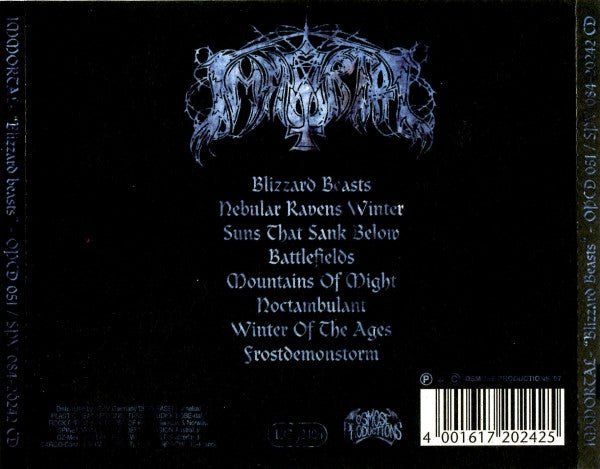 USED: Immortal - Blizzard Beasts (CD, Album, Emb) - Used - Used