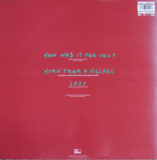 USED: James - How Was It For You? (12", Single) - Used - Used