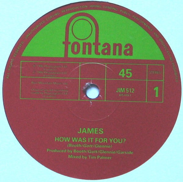 USED: James - How Was It For You? (12", Single) - Used - Used